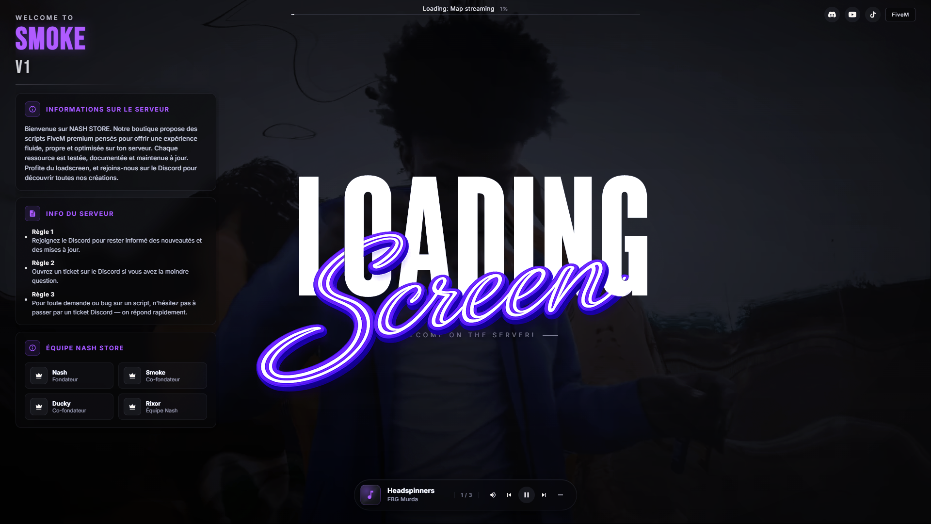 Loading Screen | Dark UI with Video Background & Music